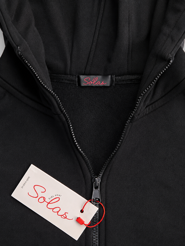 Black Kids Zip Hoodie