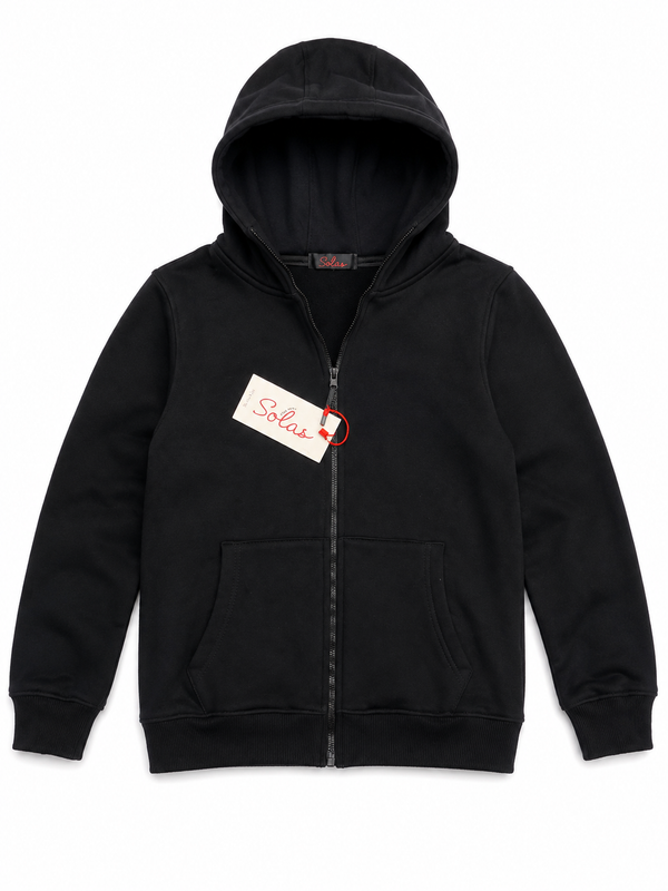 Black Kids Zip Hoodie