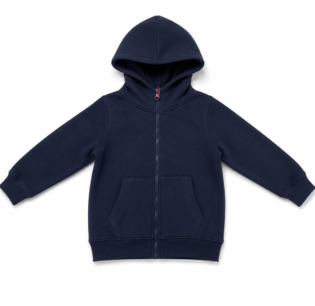Blue Kids Zip Hoodie