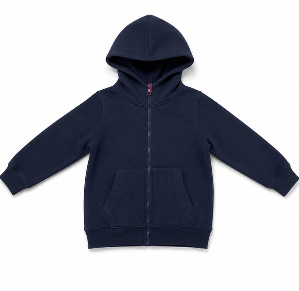 Blue Kids Zip Hoodie