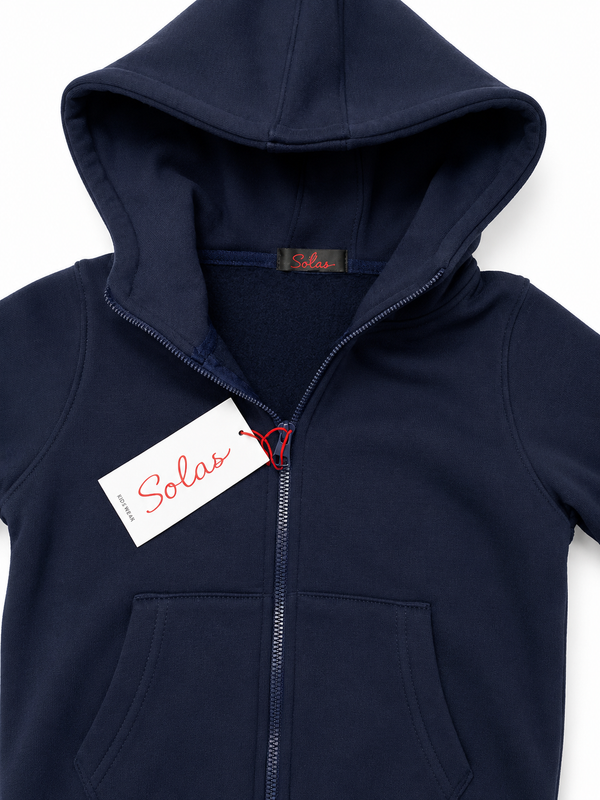 Blue Kids Zip Hoodie