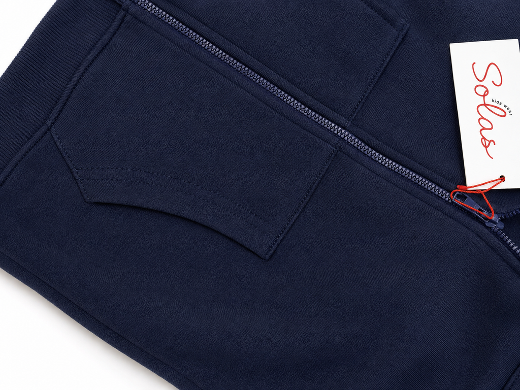 Blue Kids Zip Hoodie