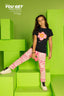 Black Flower T-Shirt & Pink Swirl Pants - Bubbles Kids WearAll