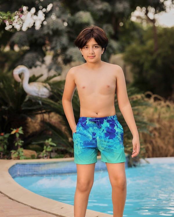 Boys' Tropical Breeze Swim Shorts - Bubbles Kids WearAll