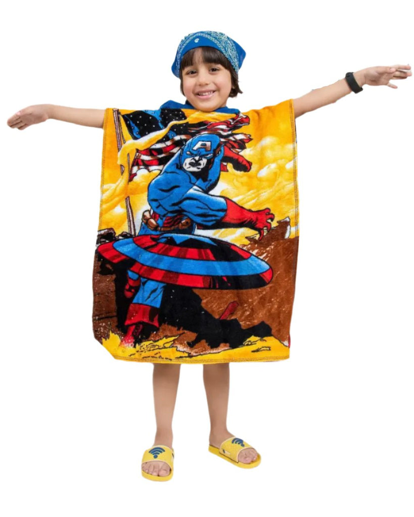 Captan America poncho - Bubbles Kids WearAll