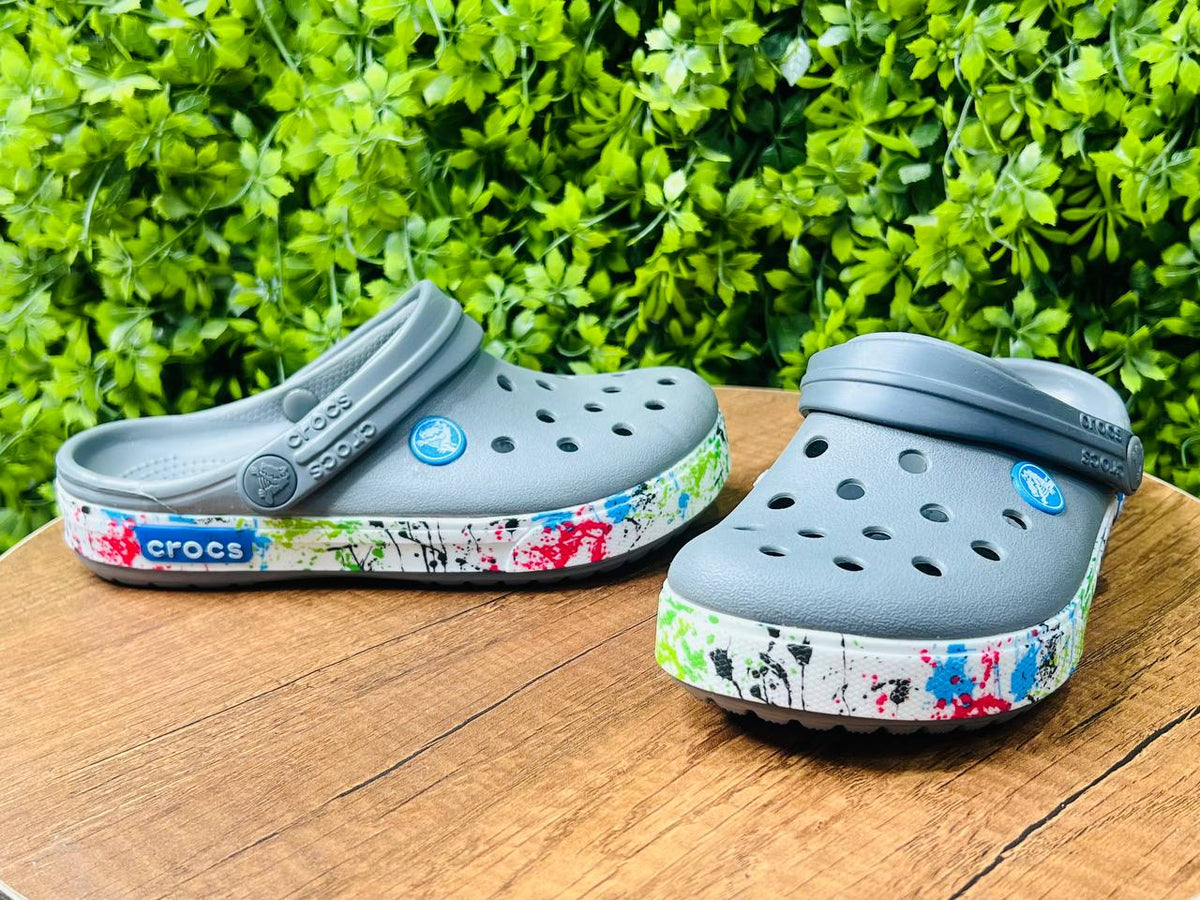 crocs gray X - Bubbles Kids WearAll Main image