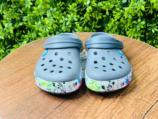 crocs gray X - Bubbles Kids WearAll