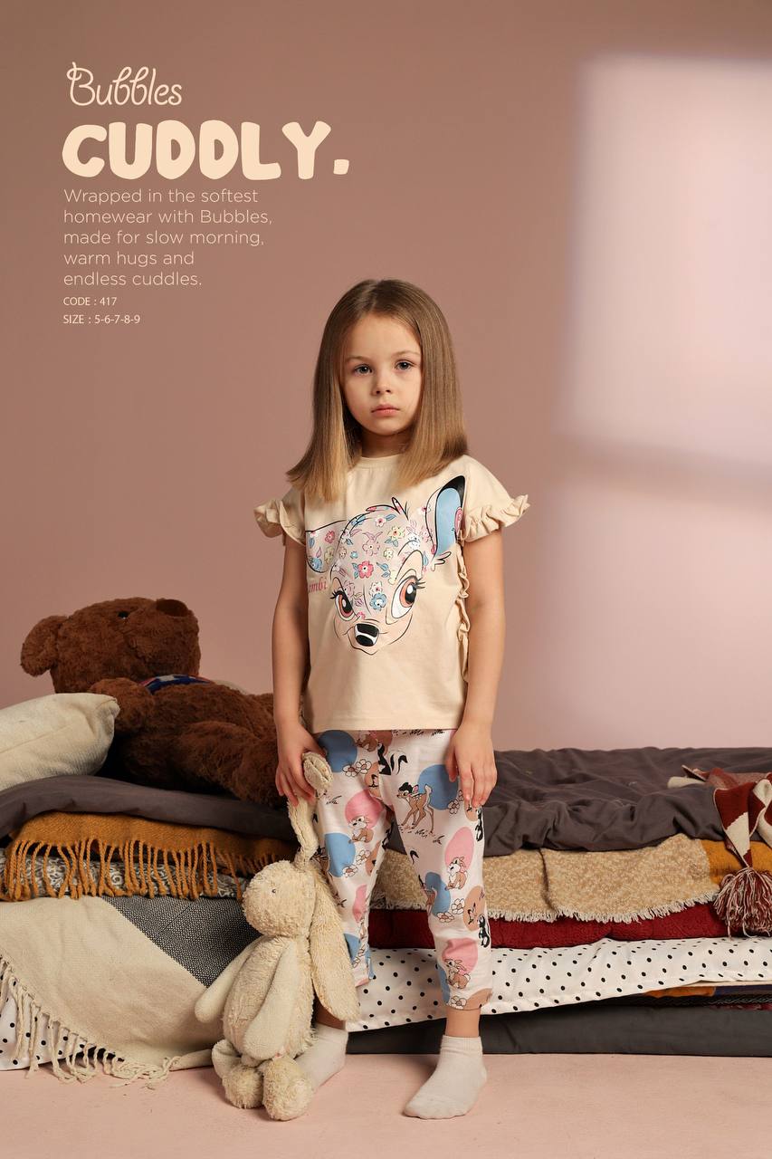 deer pyjama - Bubbles Kids WearAll Main image