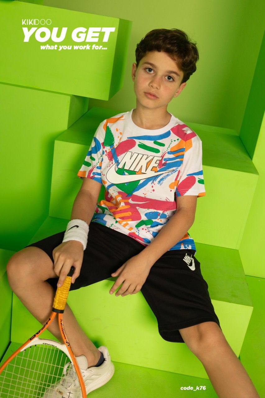 Doodle Dash Tee & Solid Sport Shorts Set - Bubbles Kids WearAll