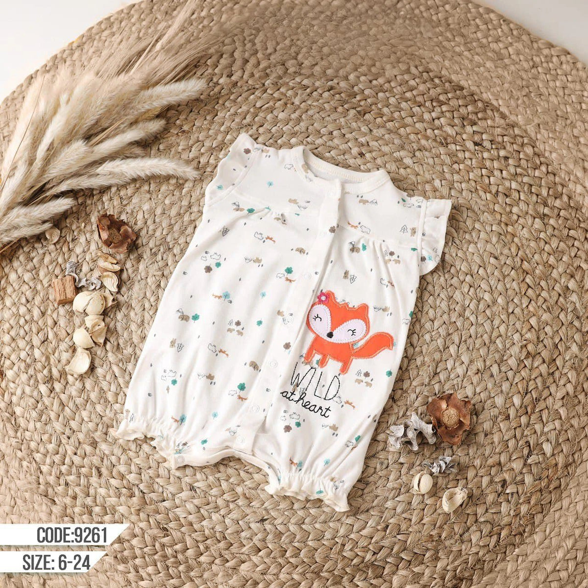 fox romper - Bubbles Kids WearAll Main image