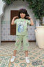 heart pyjama - mint green - Bubbles Kids WearAll