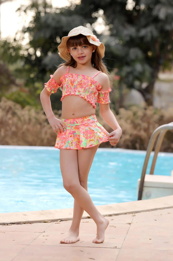 kids bikini orange - Bubbles Kids WearAll