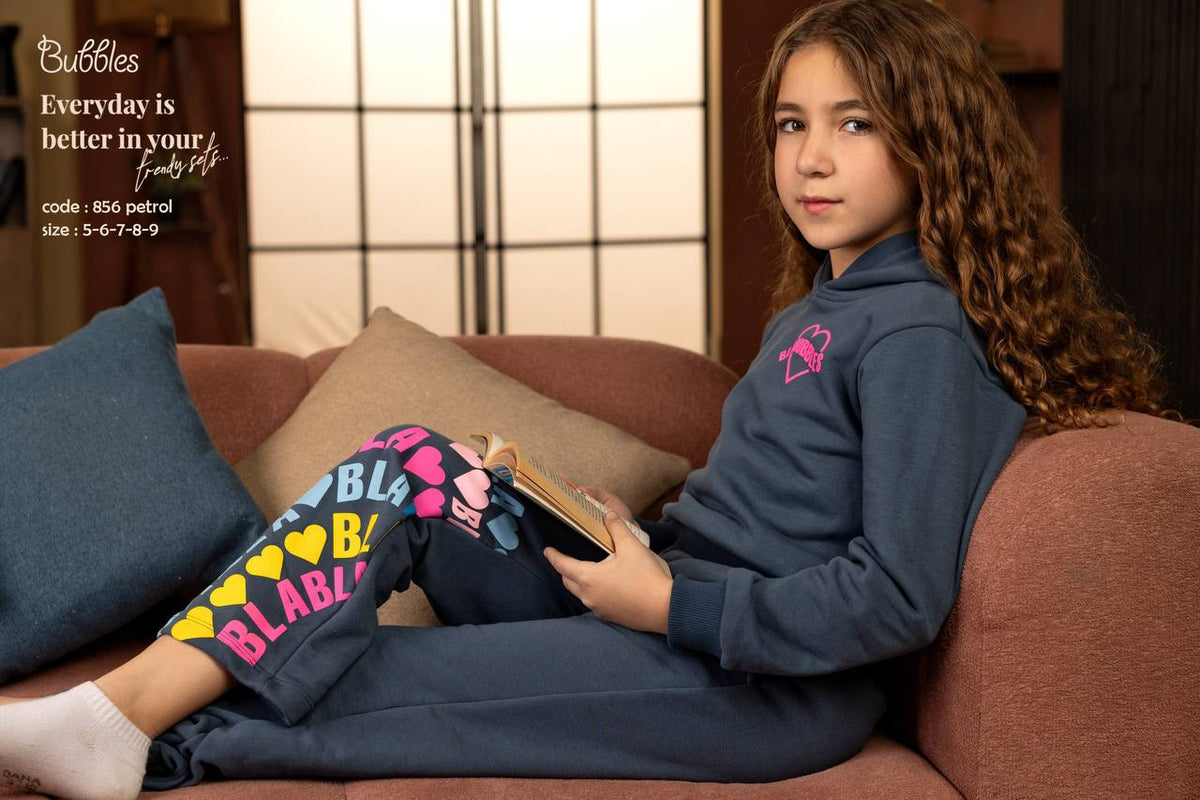 Lovely Heart Pyjama – بيجاما قلب لطيف - Bubbles Kids WearAutumn Pajama