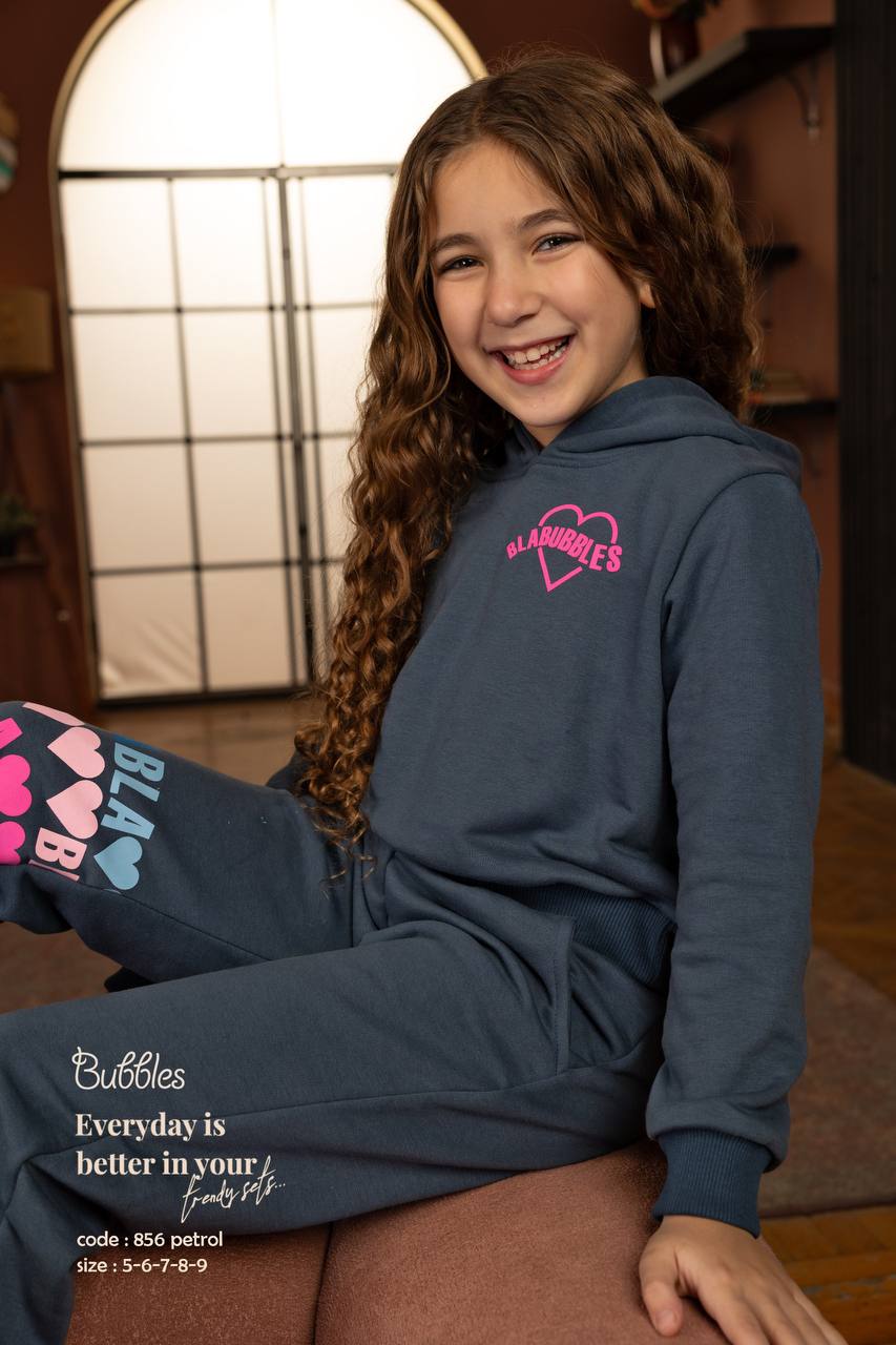 Lovely Heart Pyjama – بيجاما قلب لطيف - Bubbles Kids WearAutumn Pajama
