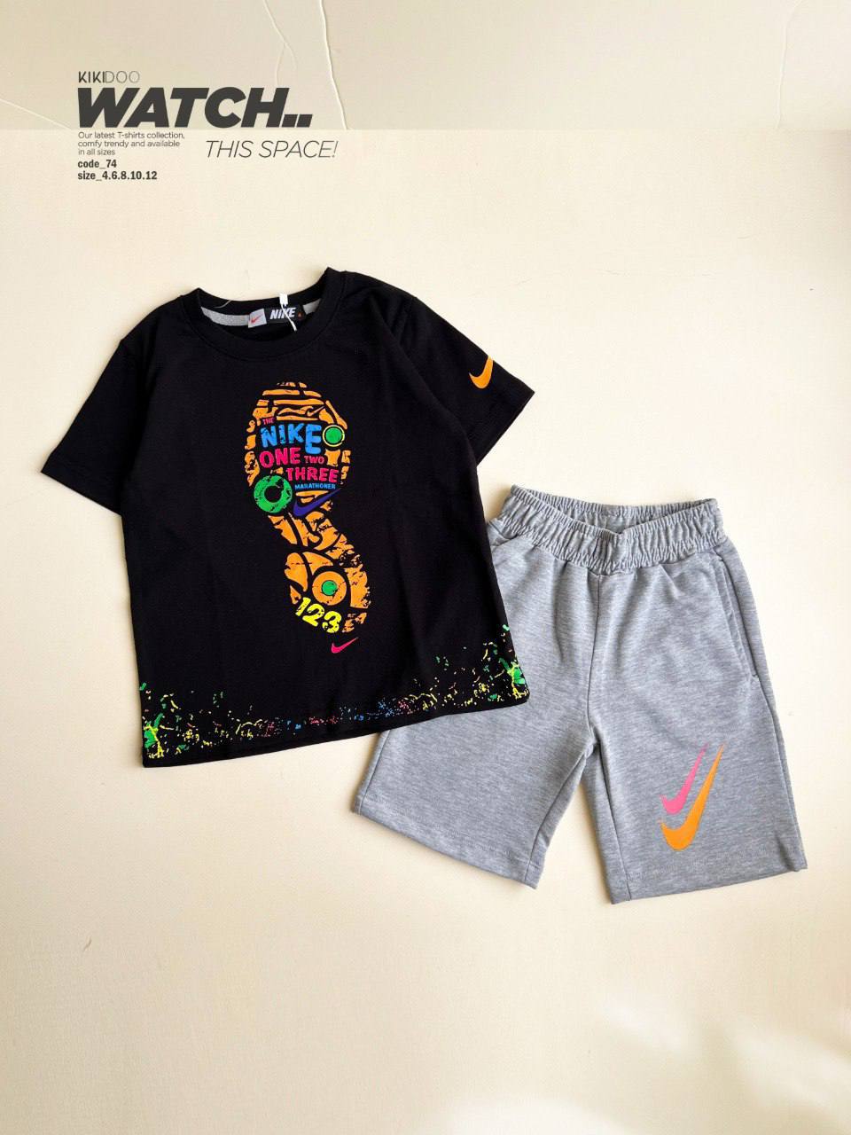 Paint Pop Tee & Solid Knit Shorts Se - Bubbles Kids WearAll