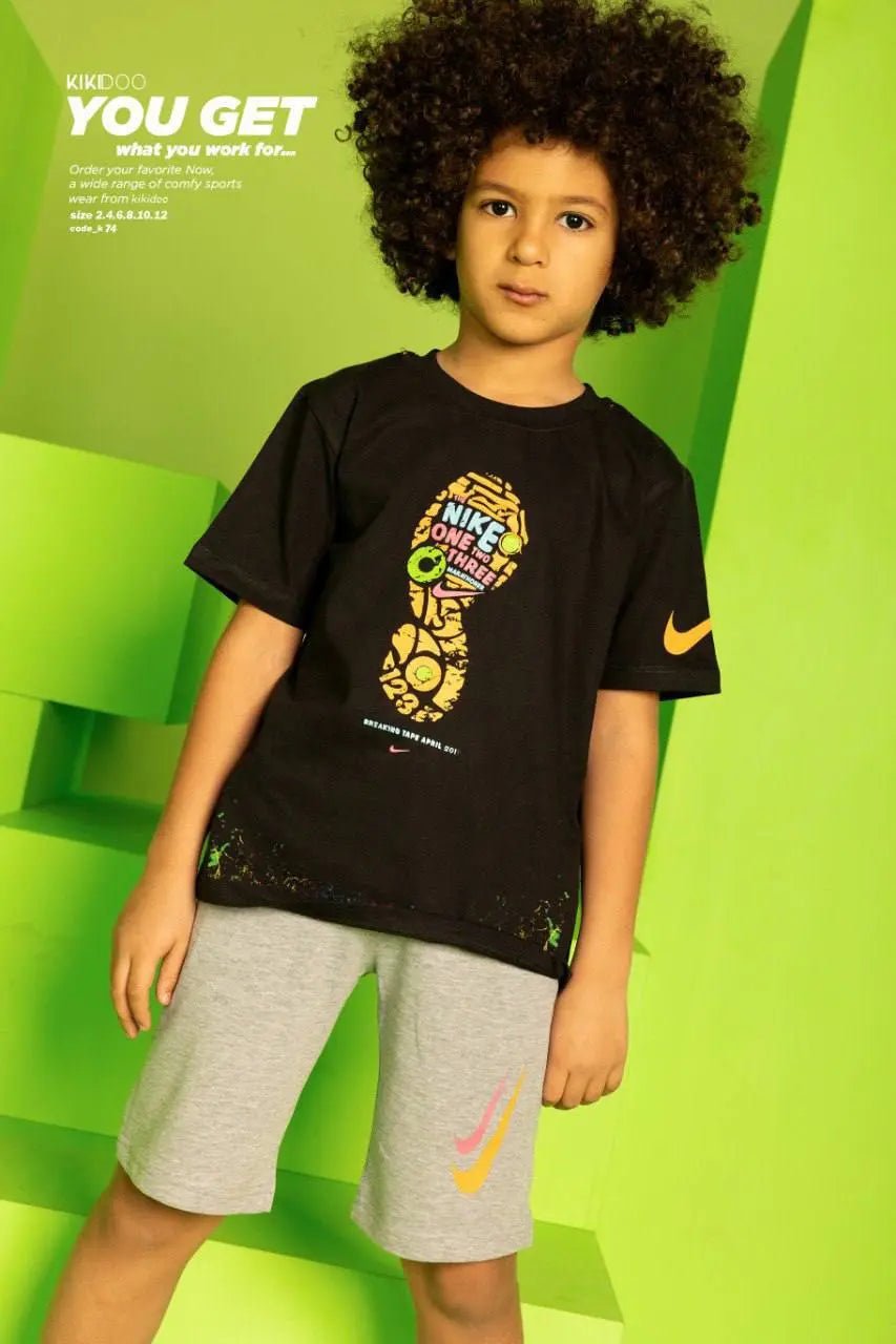 Paint Pop Tee & Solid Knit Shorts Se - Bubbles Kids WearAll Main image