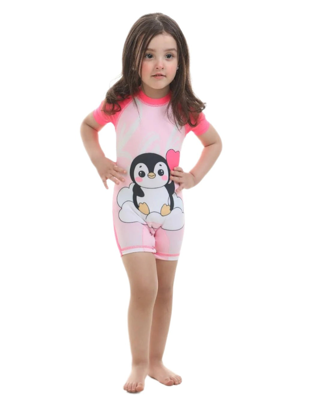 Pink Penguin Swimsuit - Bubbles Kids WearSwimsuit