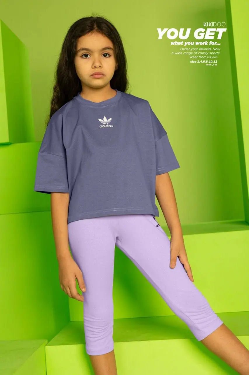 Purple T-Shirt & Lilac Leggings - Bubbles Kids WearAll Main image