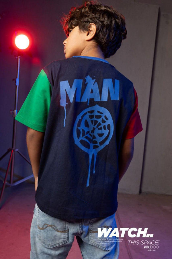 spiderman t-shirt - blue - Bubbles Kids WearAll
