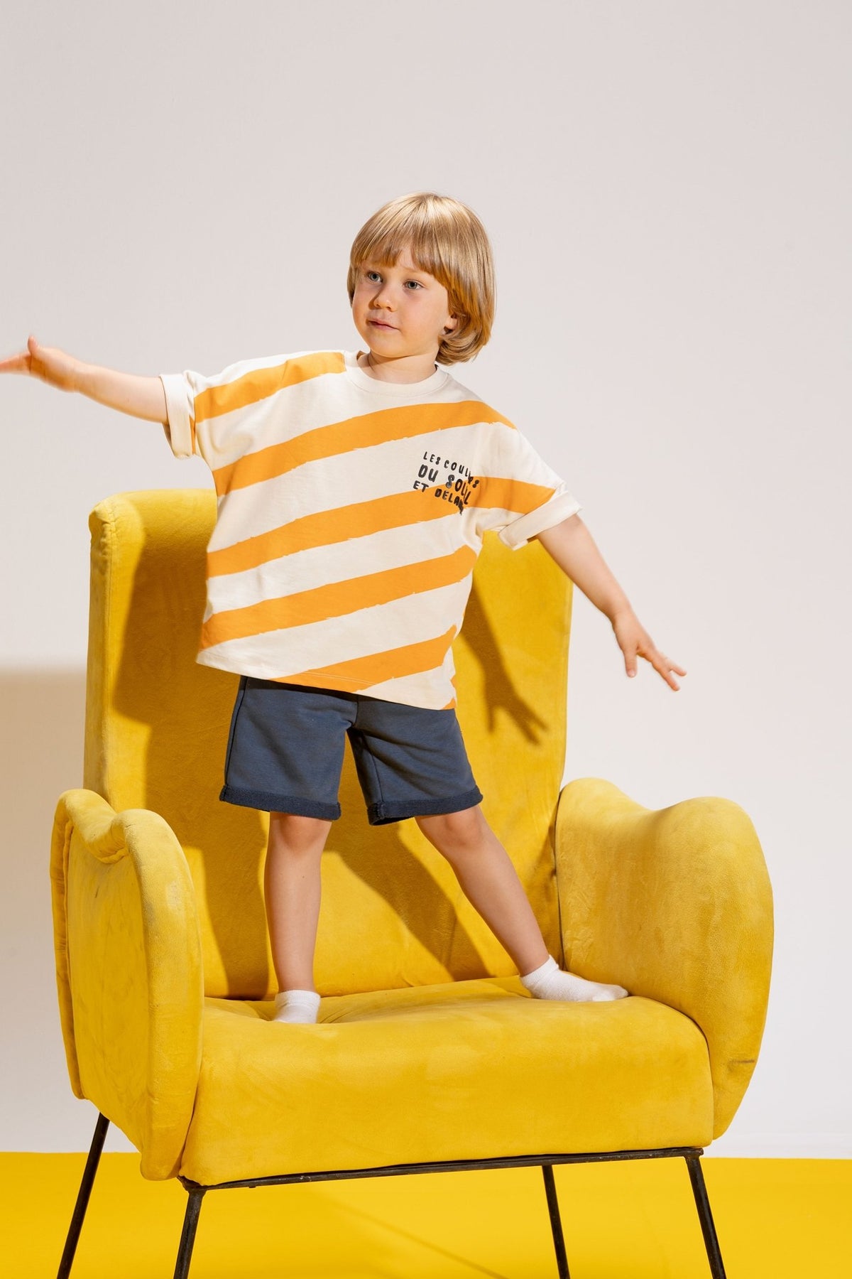 sunstripe tee pyjama - Bubbles Kids WearSummer Pyjama Main image