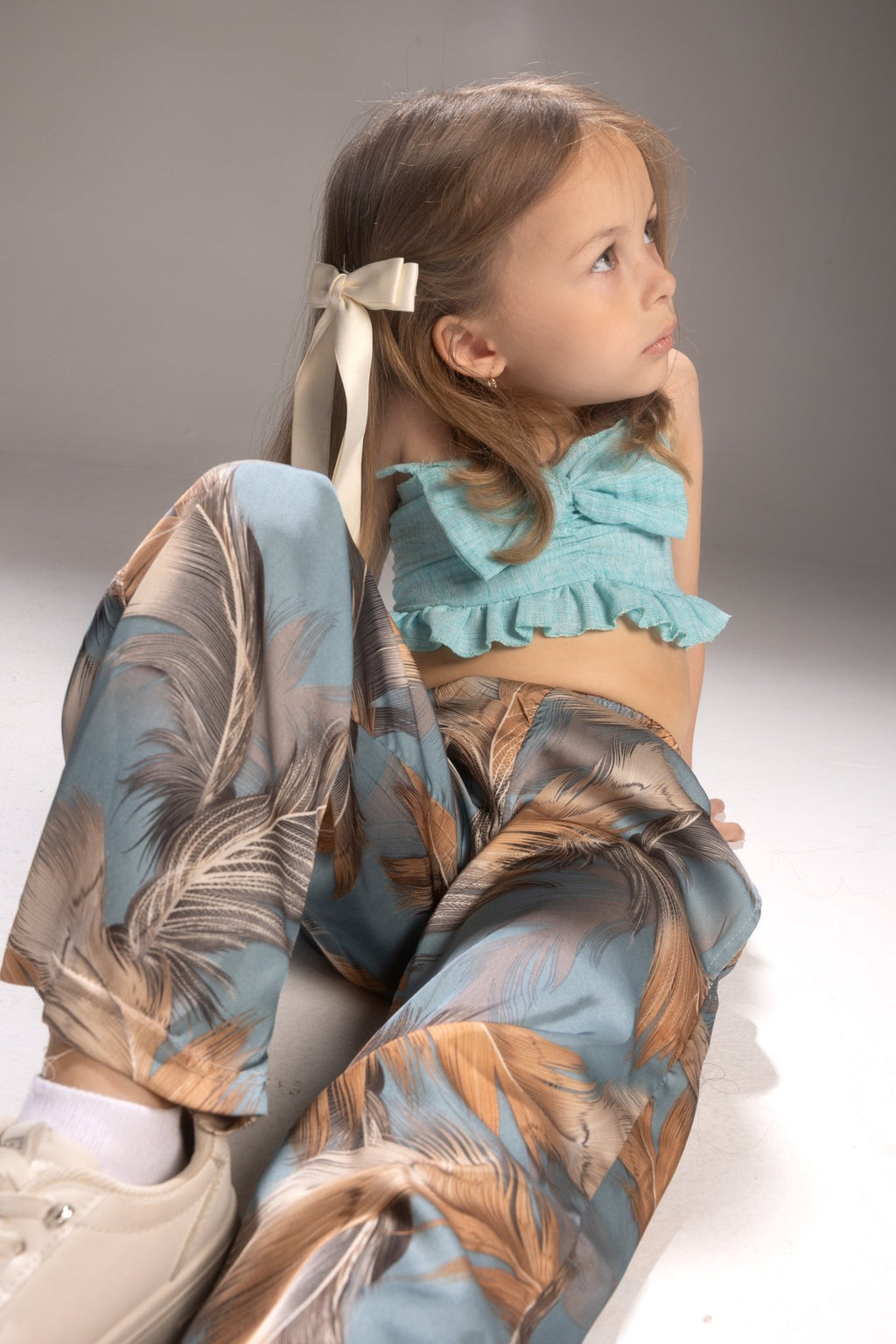 tropical breeze set - aqua - Bubbles Kids WearAll