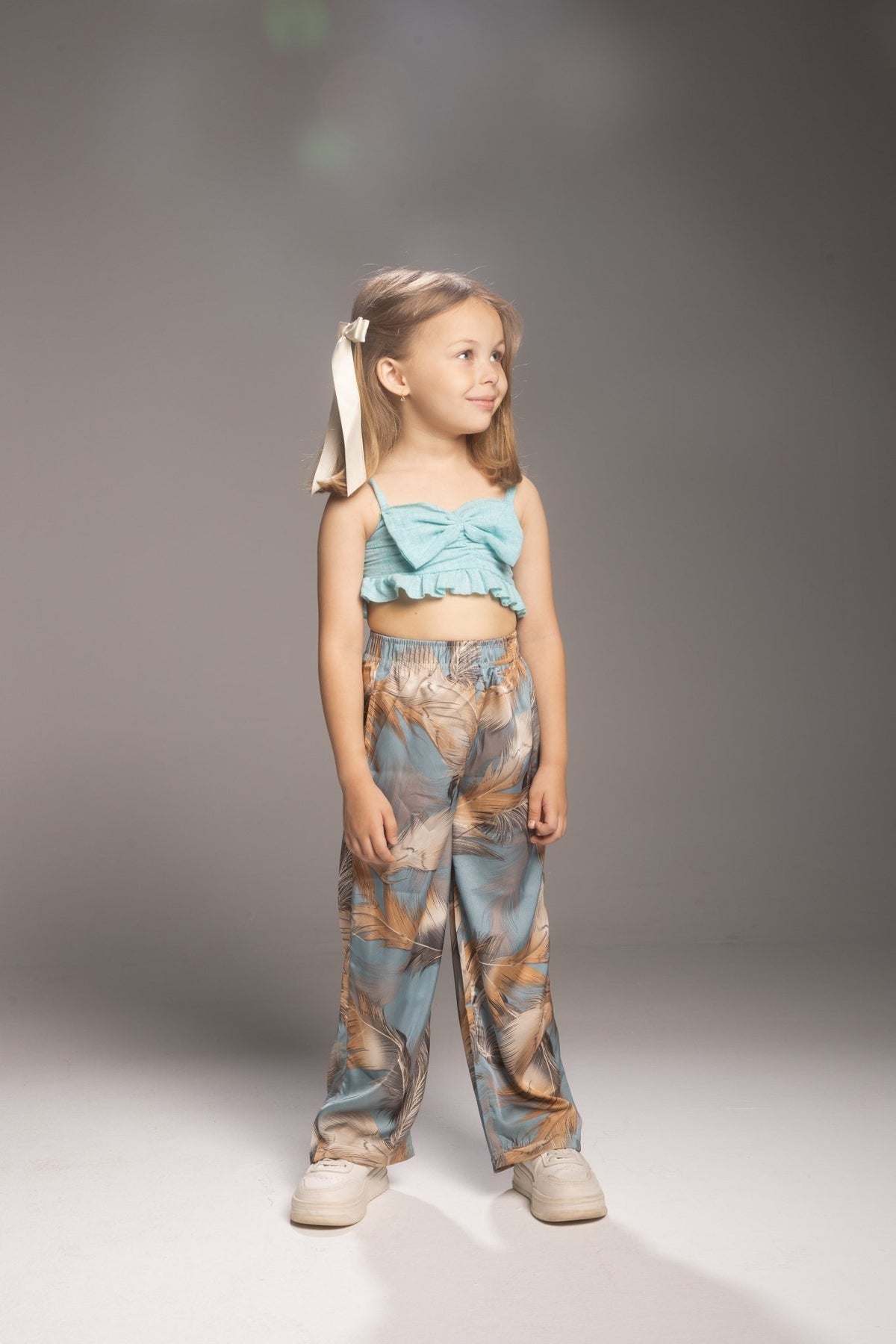 tropical breeze set - aqua - Bubbles Kids WearAll Main image